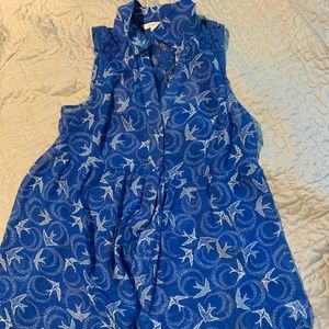 Cute Bird Button Up (sleeveless)